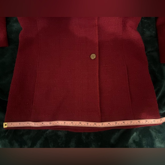 Chanel Burgundy Blazer Jacket - Picture 14 of 16